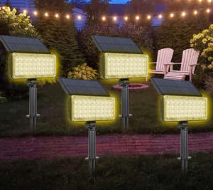 Projecteurs solaires LED WOSEN IP65 étanches pour jardin et aménagement paysager, batterie rechargeable, commande sans fil, angle de faisceau de 120° - Product Image 3