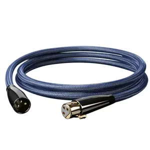 Kabel DMX fleksibel, Hifi 1M kabel 3 Pin sinyal XLR kawat kabel pria ke wanita untuk lampu panggung DJ