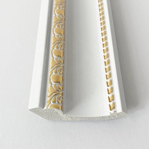 Nouvelle arrivée <span class=keywords><strong>cadre</strong></span> décoratif couronne moulage PS blanc doré mur plafond <span class=keywords><strong>cadre</strong></span> moulage couronne moulage - Product Image 2