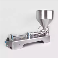 Petite machine à pâte pneumatique horizontale semi-automatique au miel pour shampooing cosmétiques lotion huile boissons conception de piston de riz