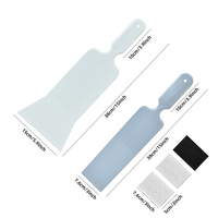 Raclette à long manche en plastique pour application de film, outil de décapage d'eau et d'adhésif, peinture douce