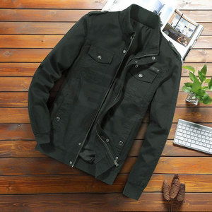 Veste en coton pour homme la plus vendue, style urbain, avec col montant et fermeture éclair, respirante, imperméable et coupe-vent - Product Image 2