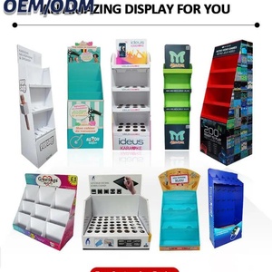 Présentoir de sol en carton personnalisé avec logo, en PP, pour promotion, étagères en forme de tour pour supermarché, cosmétiques, bonbons, jouets - Product Image 6