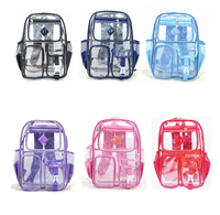 Sac à dos transparent en PVC personnalisé, vente en gros, ODM, OEM, nouvelle qualité, imperméable, petit, moyen, grand, unisexe, pour l'école, les livres, les ordinateurs portables