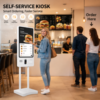 Kiosque tactile libre-service 24/32 pouces pour paiement numérique, distributeur automatique pour restaurant, publicité et commande de facturation