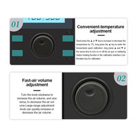 Station de soudage à air chaud 2 en 1 QUICK 8786D+ avec affichage numérique LCD, fonction veille automatique, outil de réparation intelligent