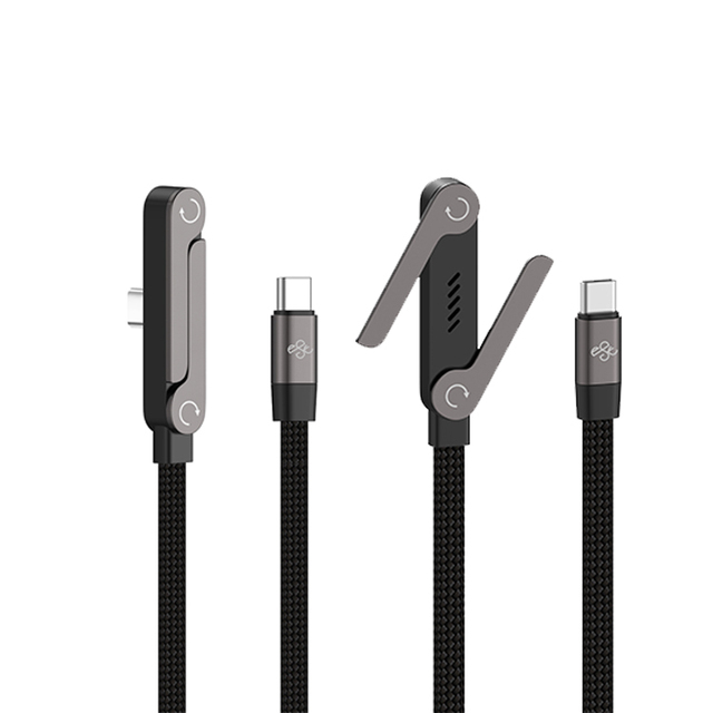 240W 5A Nylon Braided Cable with Phone Stand Color Box Data Transfer Laptop Fast Charger Multi-Angle for iPhone 17 Game Player