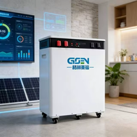 Batterie LiFePO4 à décharge profonde 600Ah à bas prix, pack 51.2V 30KWh pour stockage d'énergie domestique hybride solaire, IP54, CAN, empilable