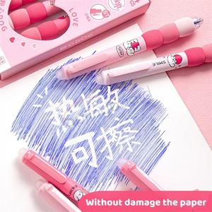 ชุดปากกาลบออกได้4ขนาด0.5มม. น่ารักปากกาเจลสีดำ/น้ำเงินพับเก็บได้จับง่ายสำหรับเครื่องเขียนในโรงเรียนของนักเรียน - Product Image 4