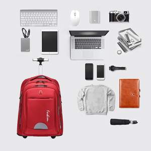 2025 New Arrival Unisex Grey Large <b>Business</b> <b>Laptop</b> Back Pack Mens Waterproof Trolley Backpack With Wheels for Travel - Product Image 5