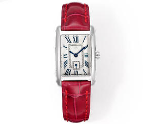 Montre à quartz rectangulaire élégante et luxueuse de haute qualité avec bracelet en cuir, résistante à l'eau, style sport et affaires, cadran à aiguilles - Product Image 4