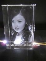Cnc 3d Photo Suvernir pour les attractions touristiques cristal verre bloc Laser à l'intérieur de la Machine de gravure pour les petites entreprises