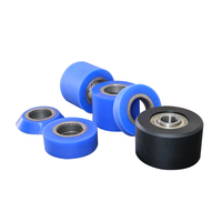 Roues pivotantes en polyuréthane pour chariot élévateur à fourche à chargement frontal, transpalette manuel/chariot, état neuf, roulements en acier, noir, garantie 1 an, prix de gros