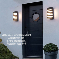 Lampes murales LED modernes d'extérieur en forme de longue bande, appliques murales simples en aluminium étanches pour jardin, porche, balcon, luminaires extérieurs pour la maison