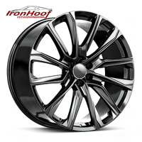 Jantes en alliage d'aluminium entièrement peintes en noir brillant IronHoof 22x9 et 24x10 pouces PCD 6*139.7 pour voitures particulières Escalade