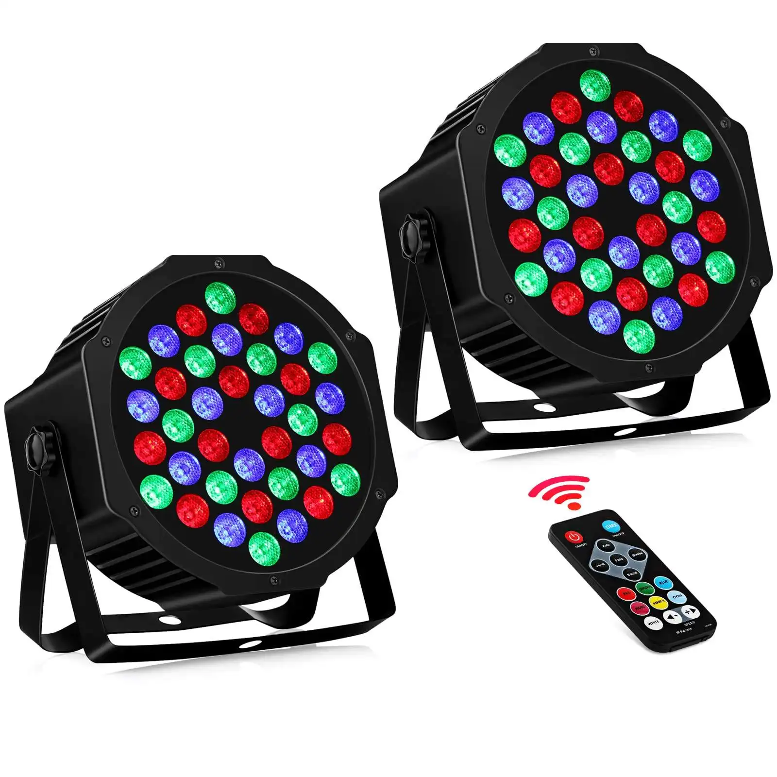 RGB DJ LED ، 36 LED من خلال التحكم عن بعد في الصوت ، تنشيط إضاءة مسرح اللعب التلقائي