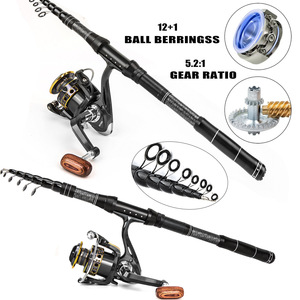 Juego Completo de Cañas de Pescar con Señuelos, para Pesca en Mar, Lanzamiento a Larga Distancia, Materiales de Fibra de Carbono, Señuelos Artificiales de Gama Completa, Multi-Tamaño, Alta Potencia - Product Image 3