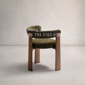 Sedia Moderna di Alta Qualità <span class=keywords><strong>in</strong></span> <span class=keywords><strong>Legno</strong></span> con Seduta Morbida <span class=keywords><strong>in</strong></span> Bouclé, per Saloni, Matrimoni e Ristoranti - Product Image 3