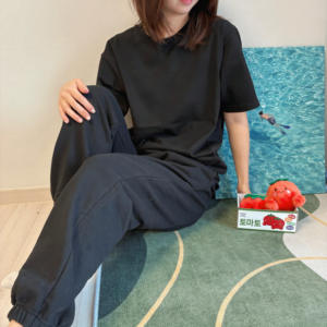 กางเกงจ็อกเกอร์ผ้าเทอร์รี่ 3 ชั้นสไตล์เกาหลี กางเกงวอร์มผ้าฝ้ายหนา ทนทาน สตรีทแวร์ กางเกงจ็อกเกอร์ลำลองสำหรับผู้ชายและผู้หญิง - Product Image 1