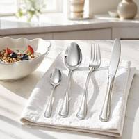 Ensemble de couverts modernes en acier inoxydable de haute qualité, finition miroir, durable, compatible lave-vaisselle, réutilisable, portable, pour le camping, en métal