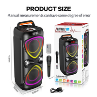 Effet lumineux LED RVB à double cornet pour enceinte portable avec batterie 3000-5000 mAh pour home cinéma et utilisation en extérieur