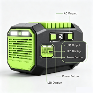 Station d'alimentation portable 200W 144.3Wh, énergie verte, station d'alimentation portable pour téléphone avec sangle de transport - Product Image 5