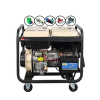 Générateur diesel portable à cadre ouvert VISION 7,5 kW 380 V/220 V 50/60 Hz, démarrage électrique, refroidissement par air, ATS DG9500E