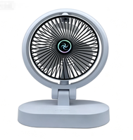 Ventilateur de bureau portable blanc, petit ventilateur de table silencieux avec inclinaison réglable, grille amovible et base stable pour la maison, le bureau et la chambre