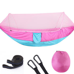 Hamac d'extérieur 250x120cm, tente de Camping sur le terrain, hamac balançoire de jardin avec moustiquaire - Product Image 2