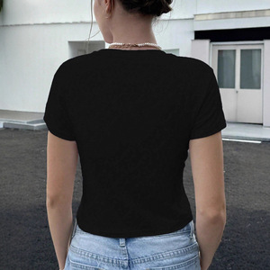T-shirt personalizzata Y2K Hot Girl in stile americano, bestseller, nera, con stampa 'Beauty BADDIE', girocollo, manica corta, <span class=keywords><strong>top</strong></span> carino - Product Image 3