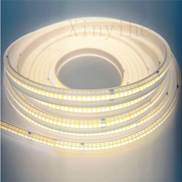 AC220V COB LED Strip Light 296LEDs/m 10mm 10W Plug and Play No Driver Needed Cuttable Flexible LED Tape for Home Decoration