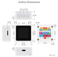 Carte de développement ESP32-C6 avec écran LCD de 1,54 pouce, résolution 240 * 240, 262K couleurs, deux microphones, Wi-Fi 6 2,4 GHz et BLE 5