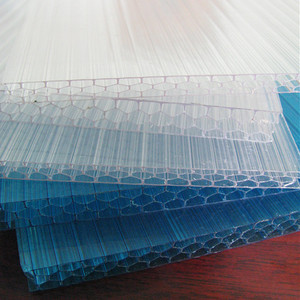 Rollos de policarbonato de panel de panal hueco de plástico transparente para hoja de plástico de cobertizo de coche - Product Image 3