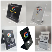 Vente en gros de l'affichage durable de table de support de PVC 13.56MHz Smart NFC pour Google Review