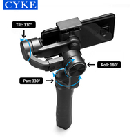 Stabilisateur Professionnel CYKE H4 Gimbal 3 Axes pour Téléphone Portable avec Contrôle de la Distance Focale, Suivi de Visage et Perche à Selfie pour Vlog F6