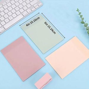 A6 Big Transparent 4x6inch Self-Adhesive Sticky Notes 30 Sheets Pack for Stationery Memo <b>Pad</b> for Books - Product Image 2