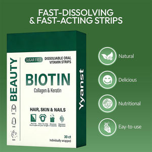 OEM/ODM Suplemento Dietético en Tiras Orales con Sabor a Fresa, Colágeno y Biotina para Blanquear la Piel, Eliminar Arrugas y Embellecer (Adultos) - Product Image 4