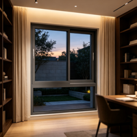 Fenêtres coulissantes en aluminium à double vitrage trempé insonorisées sur mesure pour maisons et villas – Fabricant
