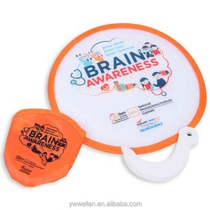 Abanicos Plegables Personalizados con Logotipo, Abanico de Mano Redondo de Nailon para Regalos en Ferias Comerciales - Product Image 3