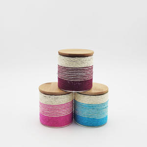 Vente en gros pas cher Tasse à <span class=keywords><strong>eau</strong></span> japonaise au design unique en ficelle colorée Tasse à thé en verre borosilicaté avec couvercle en bambou - Product Image 6