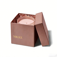 Caja de Embalaje de Papel Mate de Lujo con Logotipo Personalizado en Relieve para Velas Aromáticas en Frascos de Vidrio