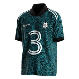 เสื้อฟุตบอลแห้งเร็วพร้อมปกพับได้และแผ่นระบายอากาศ เหมาะสำหรับวันแข่งขันหรือการฝึกซ้อมวันหยุดสุดสัปดาห์ - Product Image 1