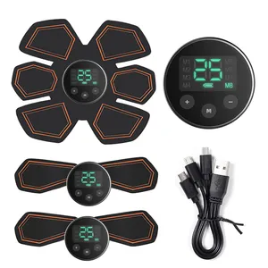 2023 new EMS Abdominal Muscle Toning Trainer ABS Electric Stimulator Belt 6 pack building fitness health care 8 mode 25 levels