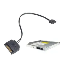 Cable de Alimentación SATA de 15 Pines Macho a Adaptador Convertidor de 6 Pines para Disco Duro Serial ATA y Unidad de DVD/CD para Dell HP Lenovo