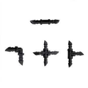 Conector de 4 Vías de la Serie Micro Spray, Acoplamiento de Plástico Negro para Sistemas de Riego por Goteo - Product Image 3