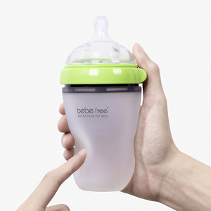 Bouteille d'alimentation pour bébé en silicone sans BPA de 150 ml, à large ouverture, avec motif imprimé, débit moyen, 0-12 mois, anti-colique - Product Image 6