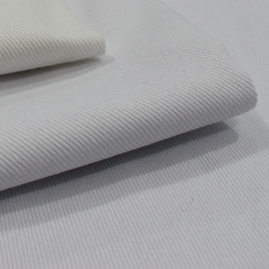 Kain Denim Twill Putih Polos Katun Murni Siap Pakai Ramah Lingkungan Bahan Tricot Elastis untuk Pakaian Anak Perempuan Laki-Laki, Lapisan, Mainan, Sepatu - Product Image 1