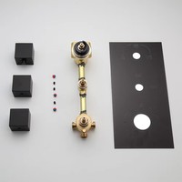Robinet de Douche Thermostatique Cascade, Mural 3/4 Voies, Ensemble Douche Pluie et Cascade, Vente en Gros pour Détaillants et Supermarchés