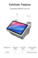 Ordinateur de bureau tout-en-un avec écran de 7 pouces, Wifi, système Android 11, imprimante tactile, scanner QR, terminal de point de vente pour restaurants