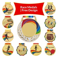 Medalla de Baloncesto Personalizada de Aleación de Zinc, Serie de Competición Infantil con Recubrimiento de Lámina Dorada Grabada y Logotipo Personalizado